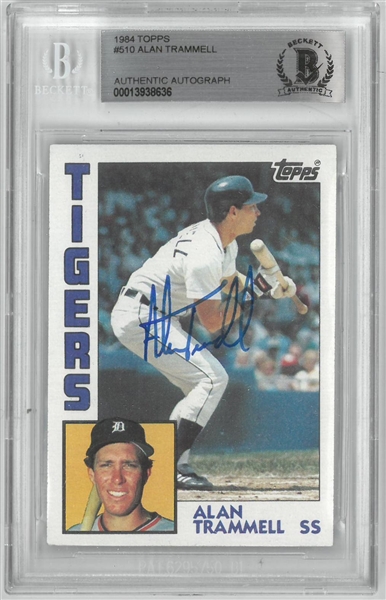 Alan Trammell Autographed 1984 Topps