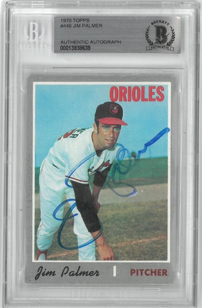 Jim Palmer Autographed 1970 Topps
