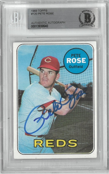 Pete Rose Autographed 1969 Topps