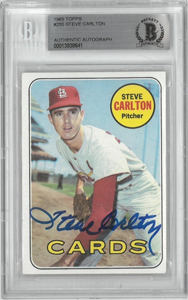 Steve Carlton Autographed 1969 Topps