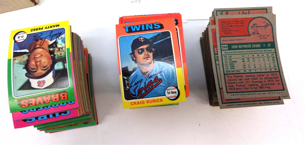 1975 Topps Mini Starter Set 550+ Cards