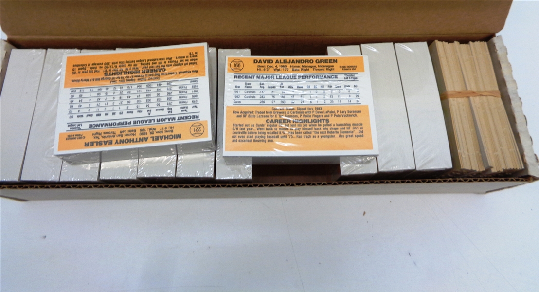 1983 Donruss Baseball Complete Factory Set