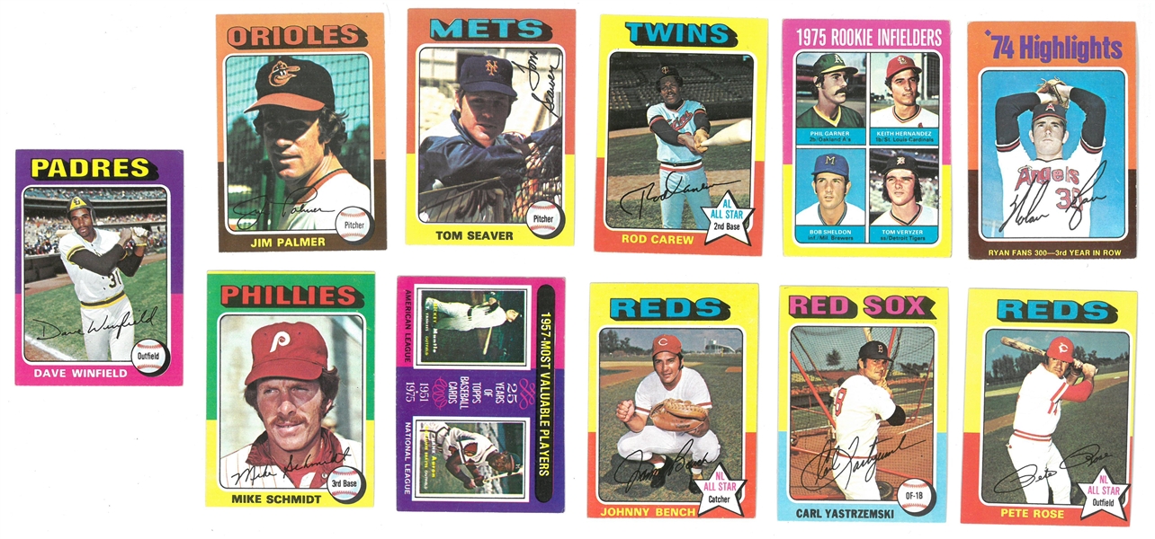 1975 Topps Mini Lot of 11 Hall of Famers & Stars