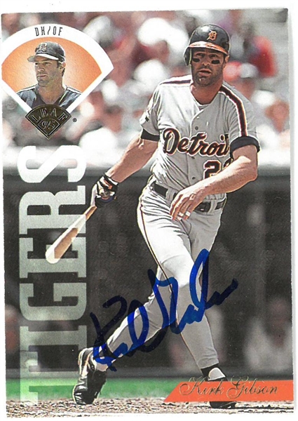 Kirk Gibson Autographed 1995 Leaf