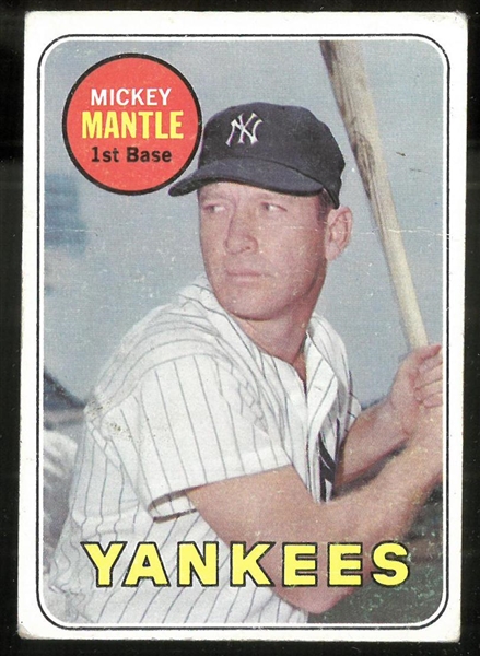 Mickey Mantle 1969 Topps Yellow Letters