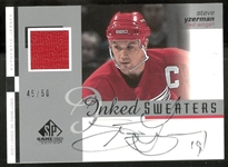 Steve Yzerman Autographed 2001/02 SP Game Used