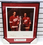 Steve Yzerman & Ted Lindsay Autographed Framed 16x20