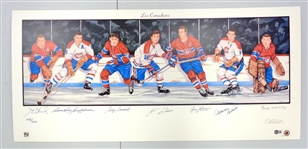 Montreal Canadiens Lithograph Signed by 7 (pick up only)
