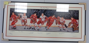 Detroit Red Wings Framed Litho Signed by 7 (Pick up only)