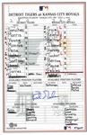 Kirk Gibson Autographed 7/3/2003 Line Up Card