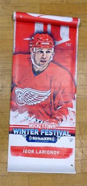Winter Festival Larionov Vinyl Banner Signed by 3