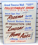 Vintage Card Show Sign Signed by Production Line & Rozema