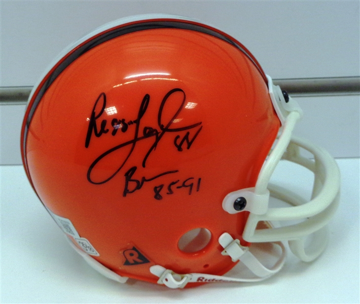 Reggie Langhorne Autographed Browns Mini Helmet