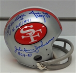 SF 49ers HOFers Mini Helmet Signed by 4