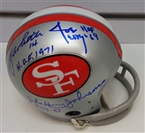 SF 49ers HOFers Mini Helmet Signed by 4