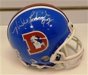 Mike Lodish Autographed Broncos Mini Helmet