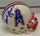 Warren Moon Autographed Oilers Mini Helmet