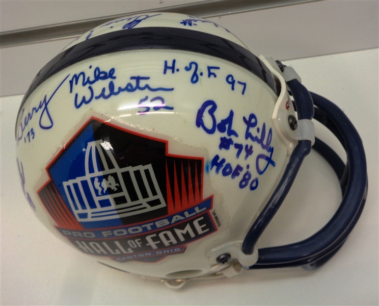 Hall of Fame Mini Helmet Signed by 8