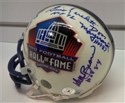 Hall of Fame Mini Helmet Signed by 8