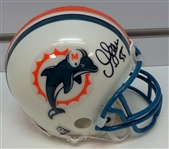 Junior Seau Autographed Dolphins Mini Helmet