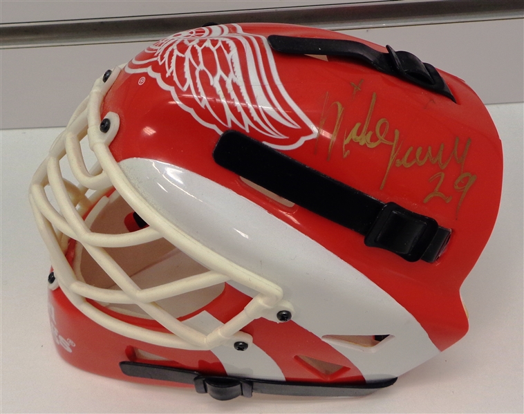 Mike Vernon Autographed Red Wings Mini Mask