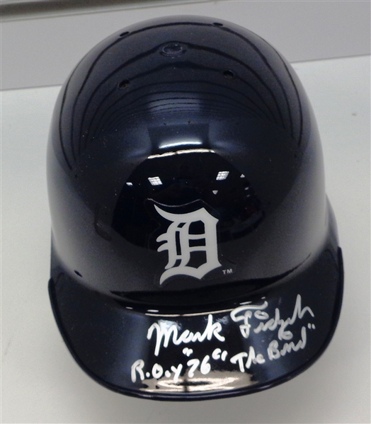 Mark "The Bird" Fidrych Autographed Tigers Mini Helmet