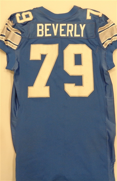 Eric Beverly Game Worn 1999 Detroit Lions Jersey