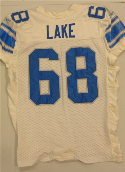 Antwan Lake Game Worn Detroit Lions Jersey