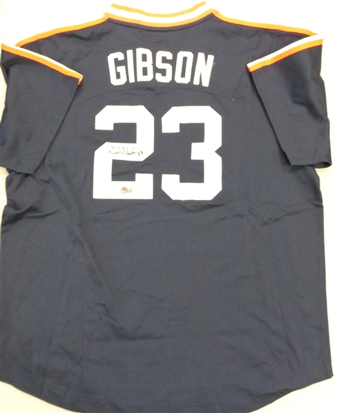 Kirk Gibson Autographed Navy Blue Tigers Jersey