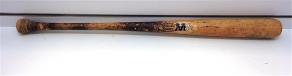 Yunel Escobar Game Used Cracked Bat