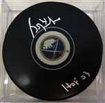 Grant Fuhr Autographed Sabres Puck w/ HOF