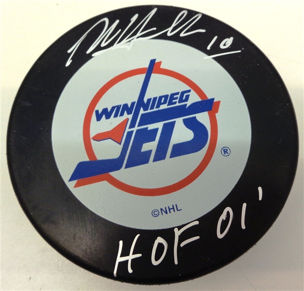 Dale Hawerchuk Autographed Jets Puck