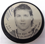 Patrick Roy Autographed Photo Puck