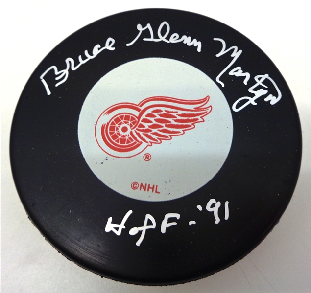 Bruce Martyn Autographed Full Name Puck