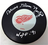 Bruce Martyn Autographed Full Name Puck