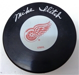 Mike Ilitch Autographed Red Wings Puck