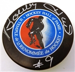Bobby Hull Autographed Hall of Fame Logo Puck