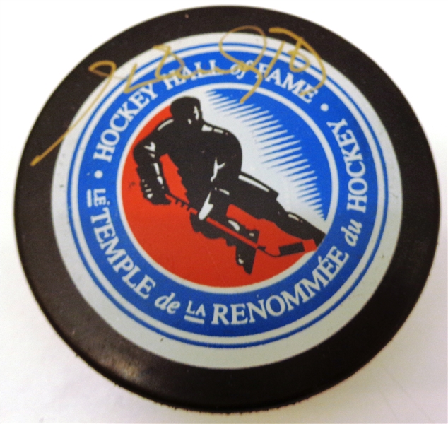 Henri Richard Autographed Hall of Fame Puck