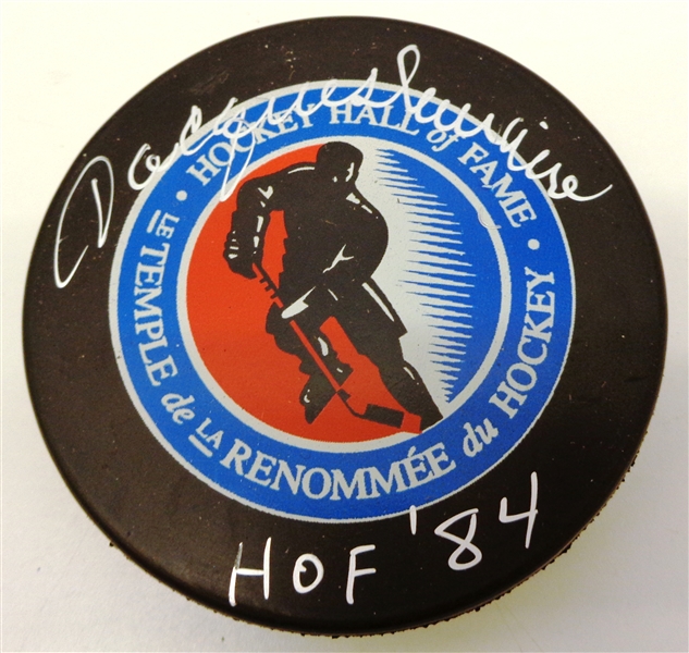 Jacques Lemaire Autographed Hall of Fame Puck