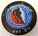 Jacques Lemaire Autographed Hall of Fame Puck