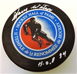 Harry Watson Autographed Hall of Fame Puck