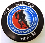 Peter Stastny Autographed Hall of Fame Puck