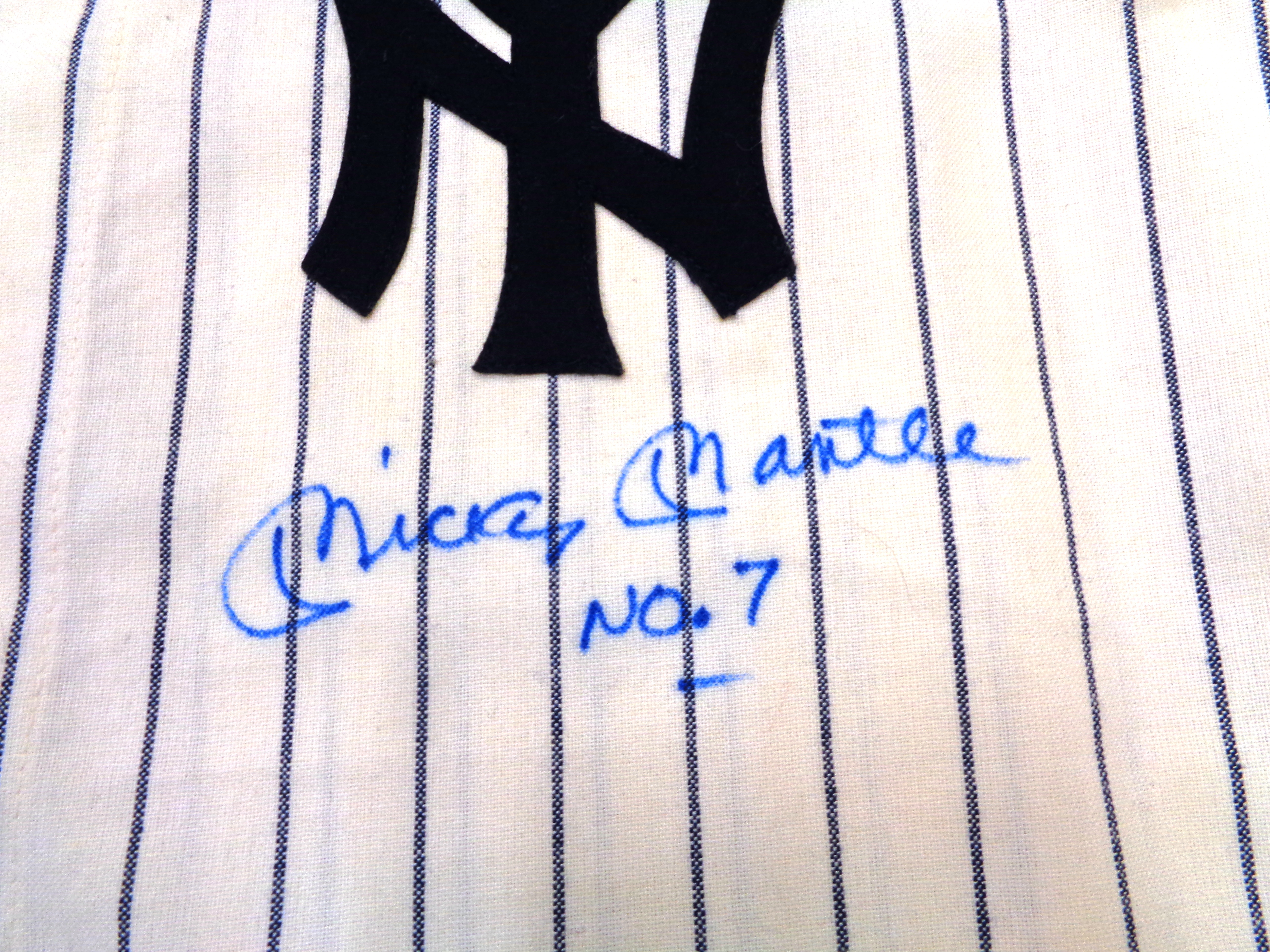 Lot Detail - Mickey Mantle Signed Mitchell & Ness Jersey w/ RARE