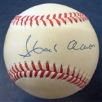 Hank Aaron Autographed Baseball