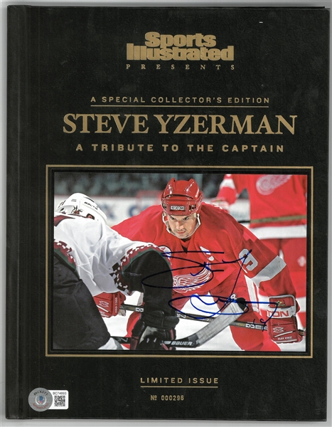 Steve Yzerman Autographed Hard Cover Sports Illustrated