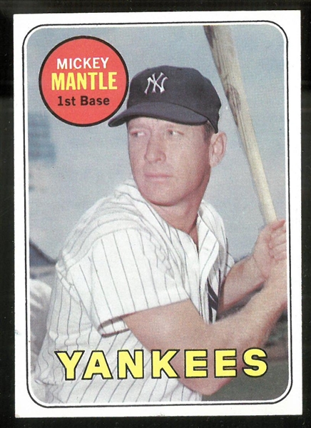 Mickey Mantle 1969 Topps Yellow Letters