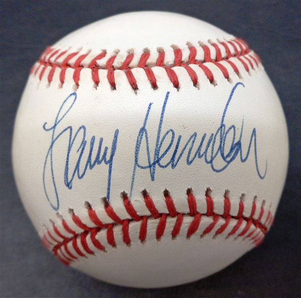 Larry Herndon Autographed Baseball