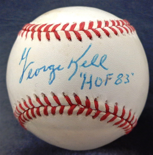 George Kell Autographed Baseball