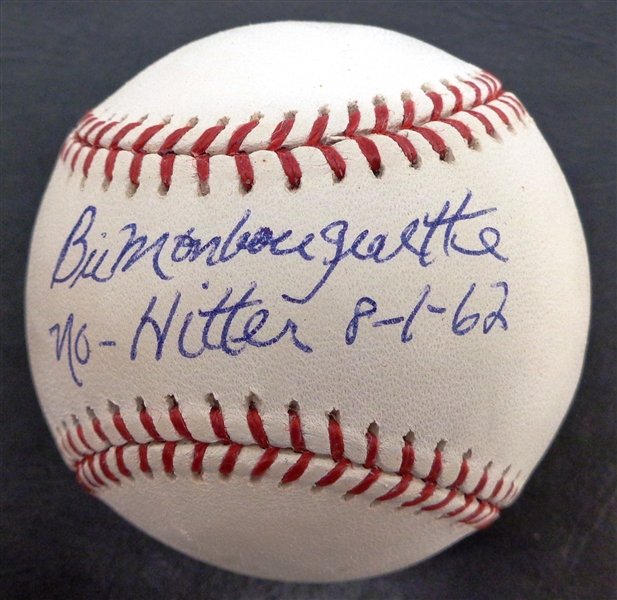 Bill Monbouquette Autographed Baseball