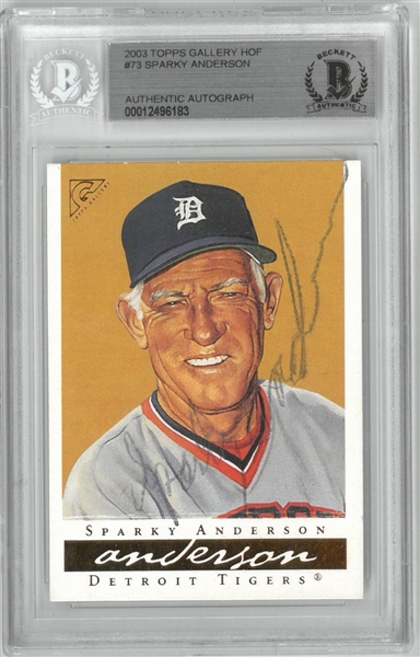 Sparky Anderson Autographed 2003 Topps Gallery